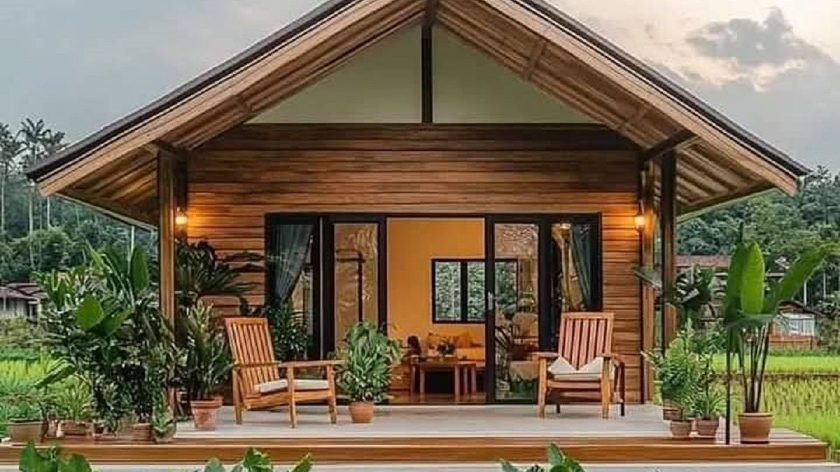 5 Desain Teras Rumah Kayu yang Cocok jadi Tempat Bersantai